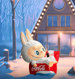LABUBU Adesivo de vinil da Coca-Cola com o rosto (3 peças)
