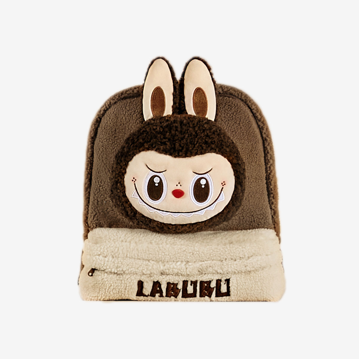 LABUBU Mochila Berber da Série Clássica (Marrom) em Fleece LABUBU Mochila Berber da Série Clássica (Marrom) em Fleece